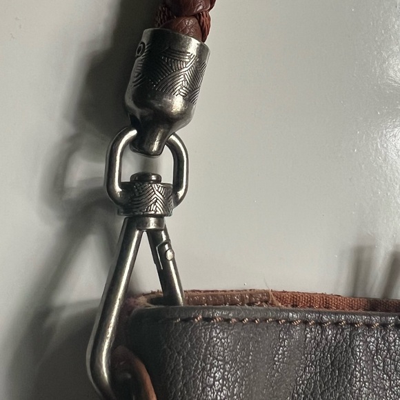 The Sak Boho Patchwork Multi Color-block Vintage-style Leather Shoulder Bag - Picture 9 of 14